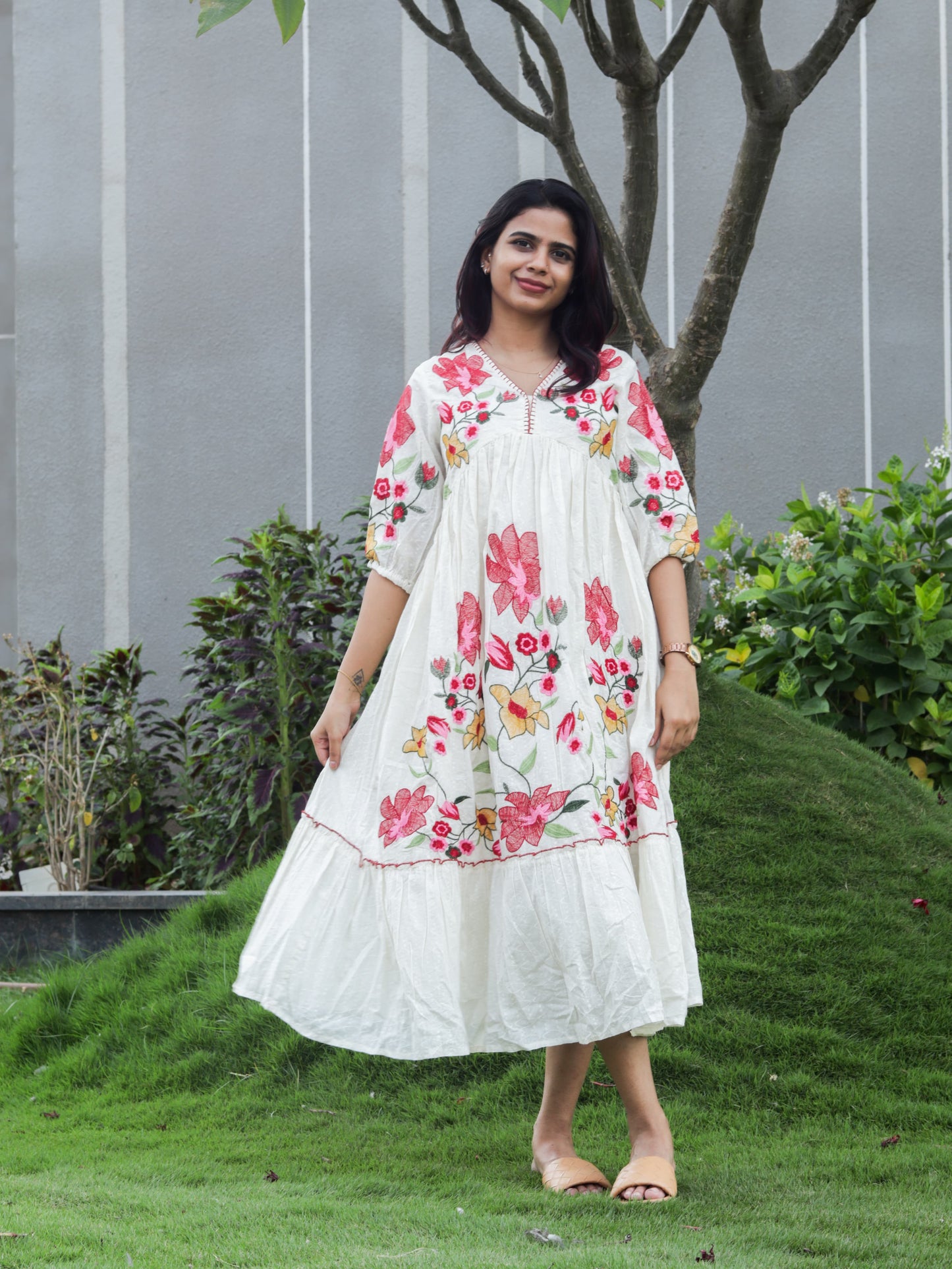 Pure Mul cotton floral maxi