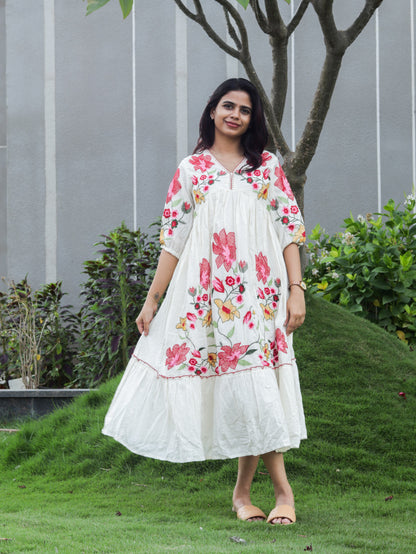 Pure Mul cotton floral maxi