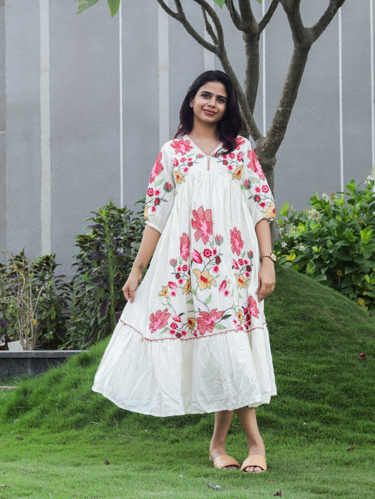 Pure Mul cotton floral maxi