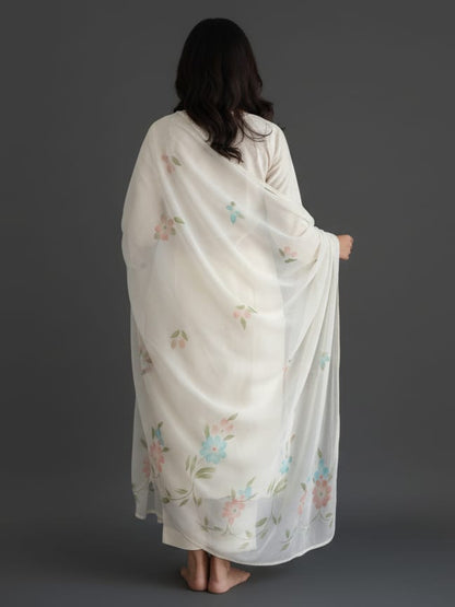 Pure Cotton embroidery kurta with dupatta