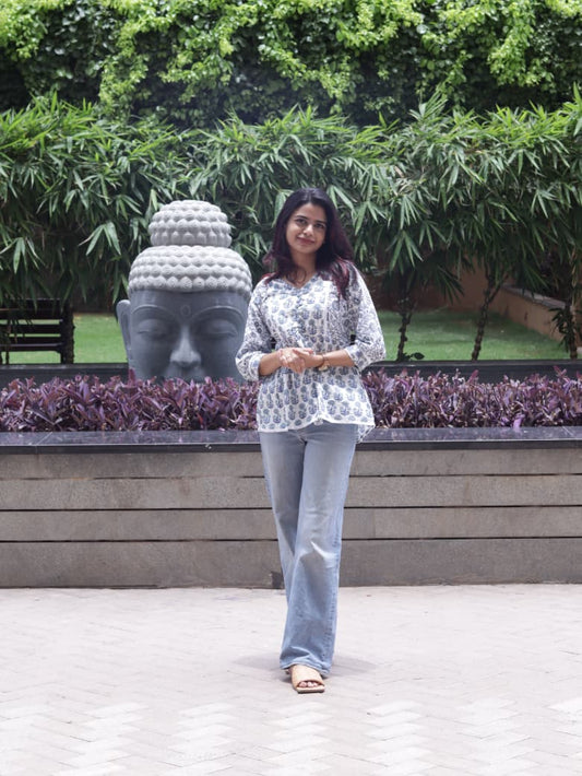 Pure Cotton Floral Top