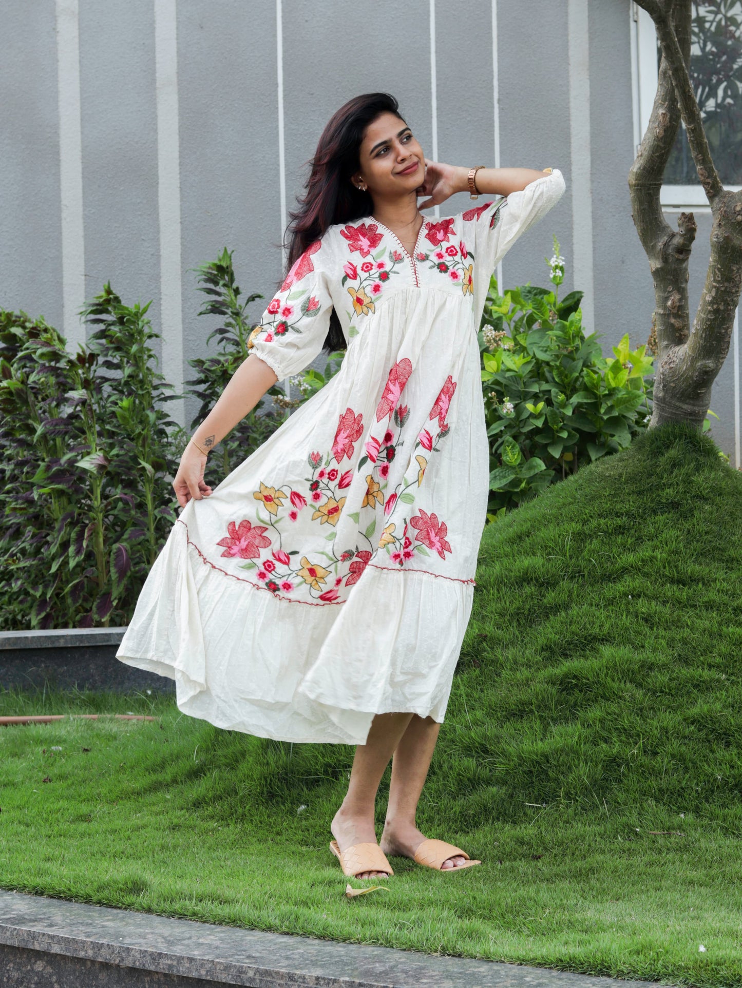 Pure Mul cotton floral maxi