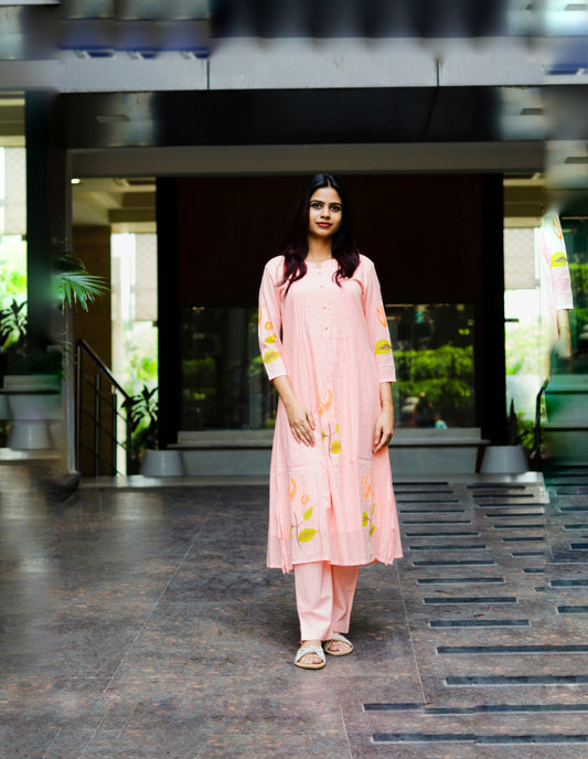 Pure Mul cotton Orange Co-ord set