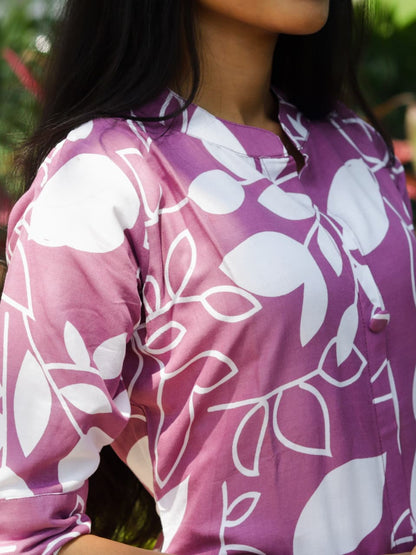 Wine floral co-ord set