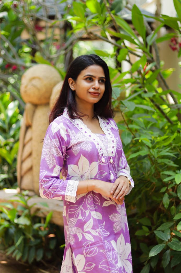 Lavender cotton co-ord set