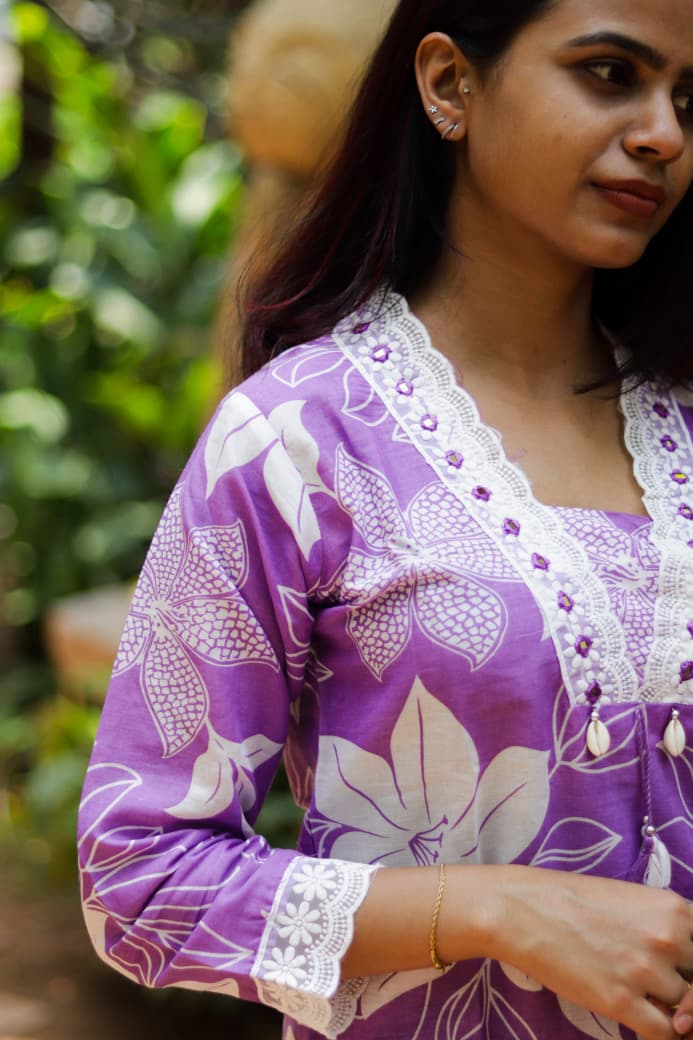 Lavender cotton co-ord set