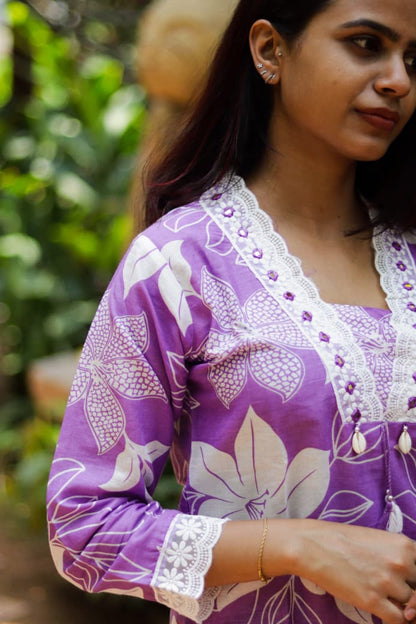 Lavender cotton co-ord set